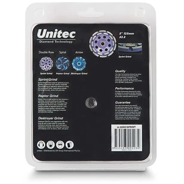 Unitec Diamond Sprint Double Row Diamond Cup