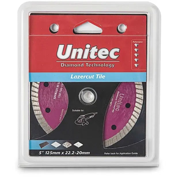 Unitec Diamond 125mm Lazorcut Thin Turbo Diamond Blade