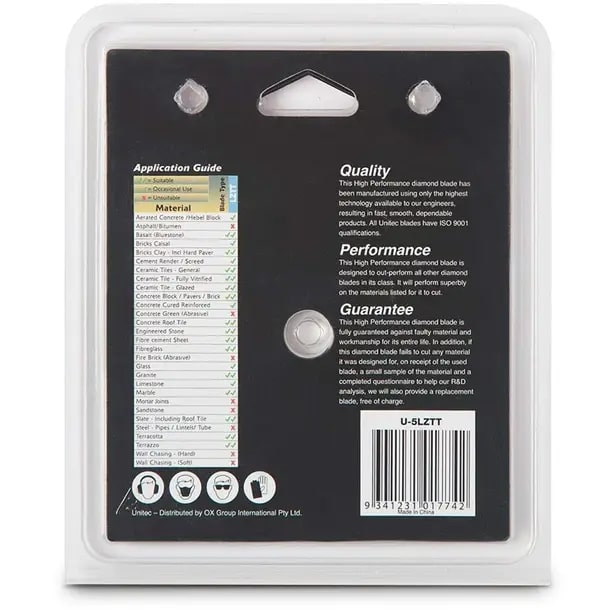 Unitec Diamond 125mm Lazorcut Thin Turbo Diamond Blade