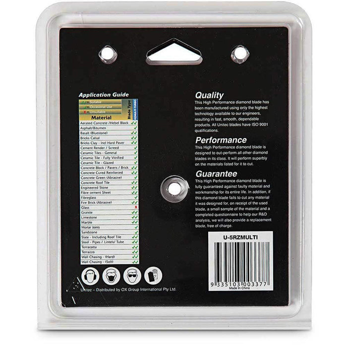 Unitec Diamond Razorcut Multi Turbo Diamond Blade