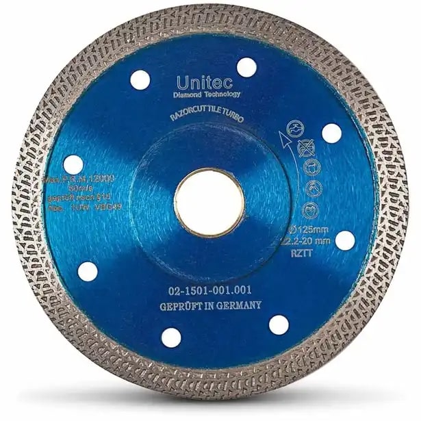 Unitec Diamond 125mm Razorcut Thin Turbo Diamond Blade