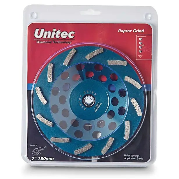Unitec Diamond 180mm Raptor Grind Diamond Cup