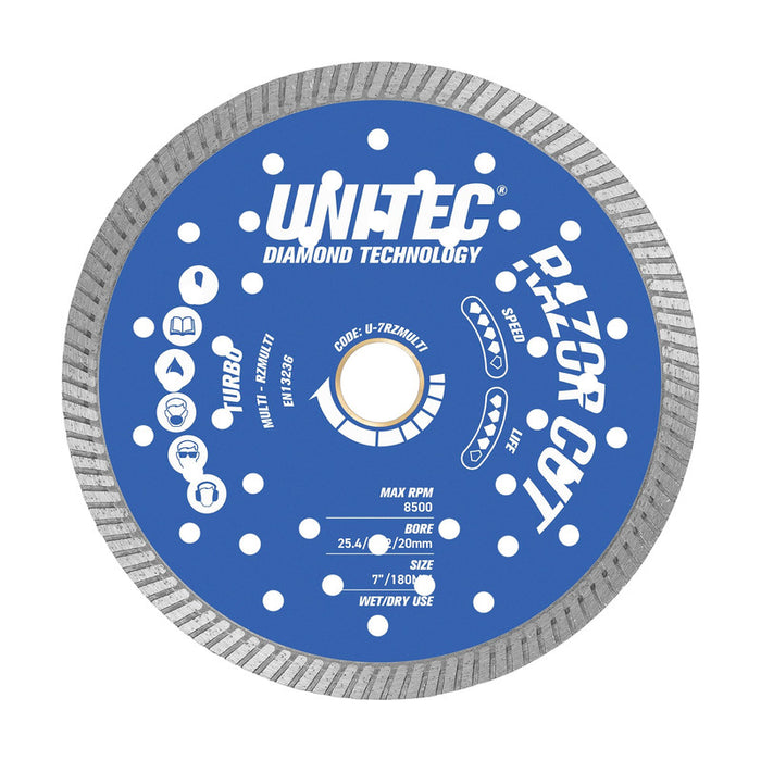 Unitec Diamond Razorcut Multi Turbo Diamond Blade