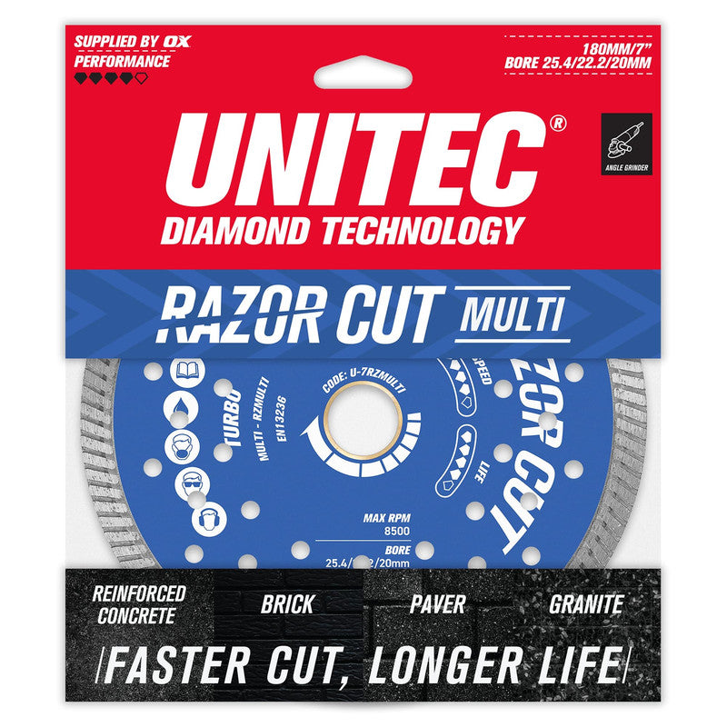 Unitec Diamond Razorcut Multi Turbo Diamond Blade