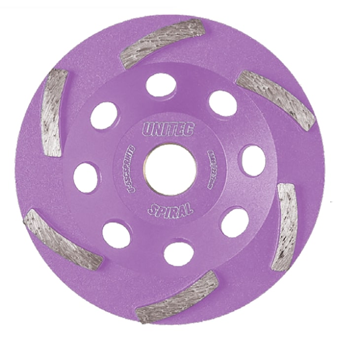 Unitec Diamond 7" Sprint Cup Wheel Spiral
