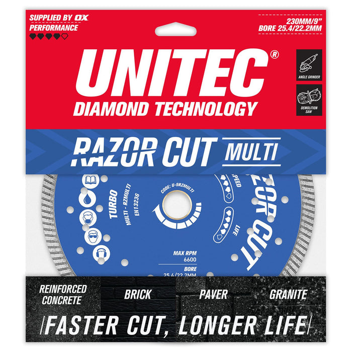 Unitec Diamond Razorcut Multi Turbo Diamond Blade