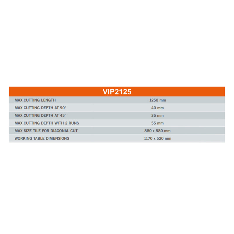 Battipav Electric 1250mm Tile Cutter Vip Series 2125 VIP2125