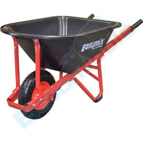 Easymix Red Barrow with Poly Tray W300P-HSRWRS - Betontools Australia