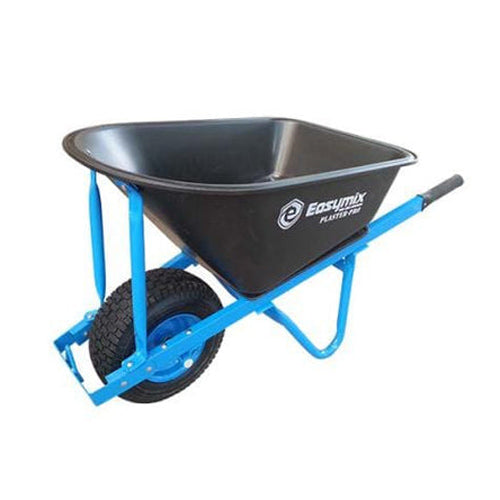 Easymix Blue Poly Tray Pneumatic Wheel Skinny Heavy Duty Wheelbarrow W400SP-B