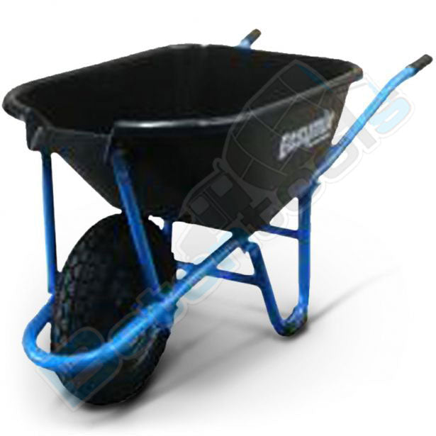 Easymix Heavy Duty Narrow Blue Poly Barrow - Narrow Pneum W500P - Betontools Australia