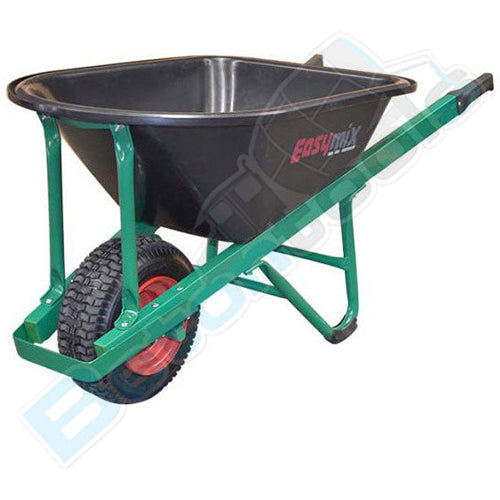 Easymix Green Barrow with Poly Tray W800P-HSGWGP - Betontools Australia