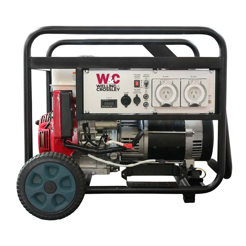 Welling & Crossley 7.75kVA AVR Petrol Generator with E-Start Honda Engine - WC-P7750H