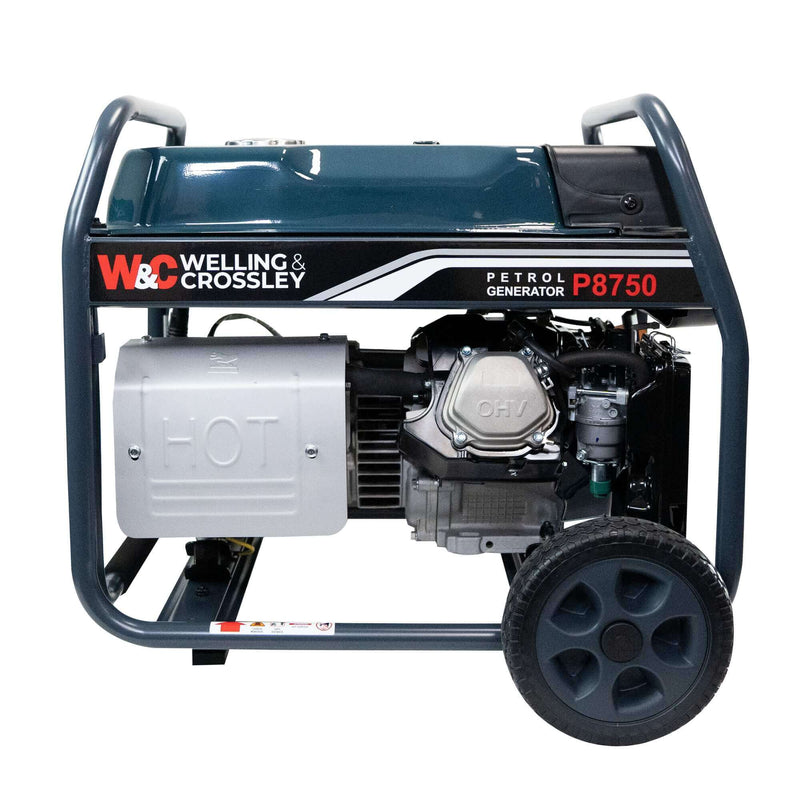 Welling & Crossley 8.75 kVA (7,000W) Open Frame AVR Petrol Generator with E-Start WC-P8750