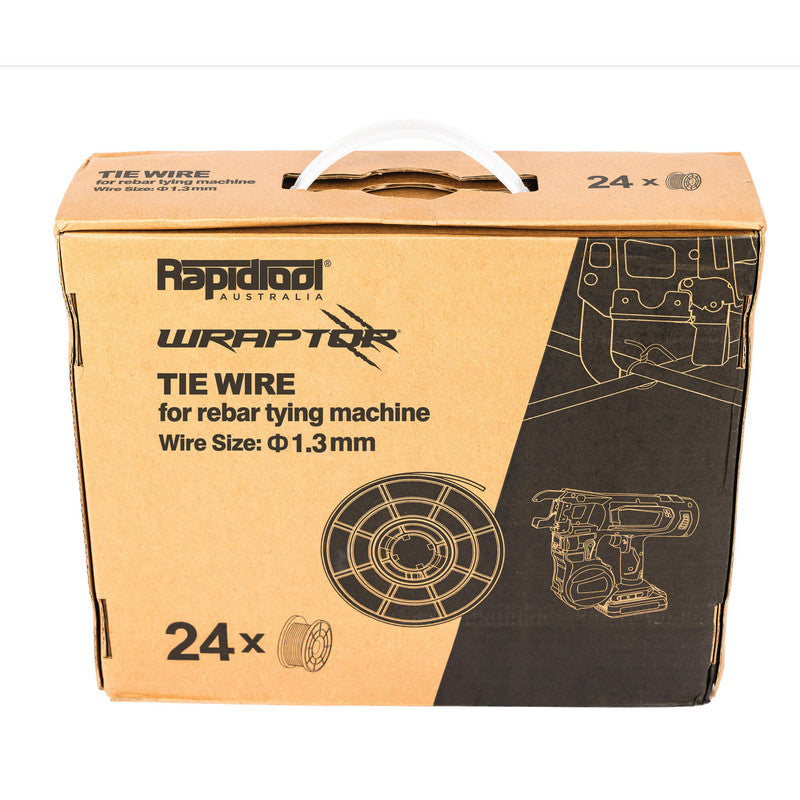 Rapidtool Wraptor 1.3mm Galvanised Tie Wire Carton - 24 Coils - WGW-1