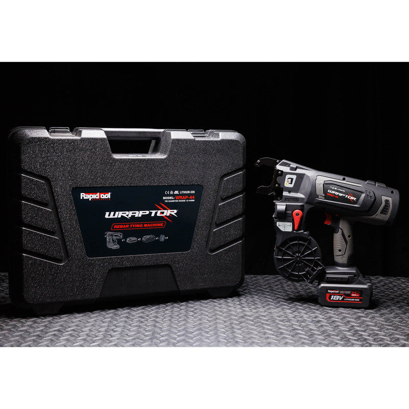 Rapidtool Wraptor 18V Cordless 12-44mm Rebar Tier Kit - WRAP-44