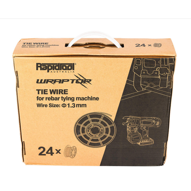 Rapidtool Wraptor 1.3mm Stainless Steel Tie Wire Carton - 24 Coils - WSSW-1
