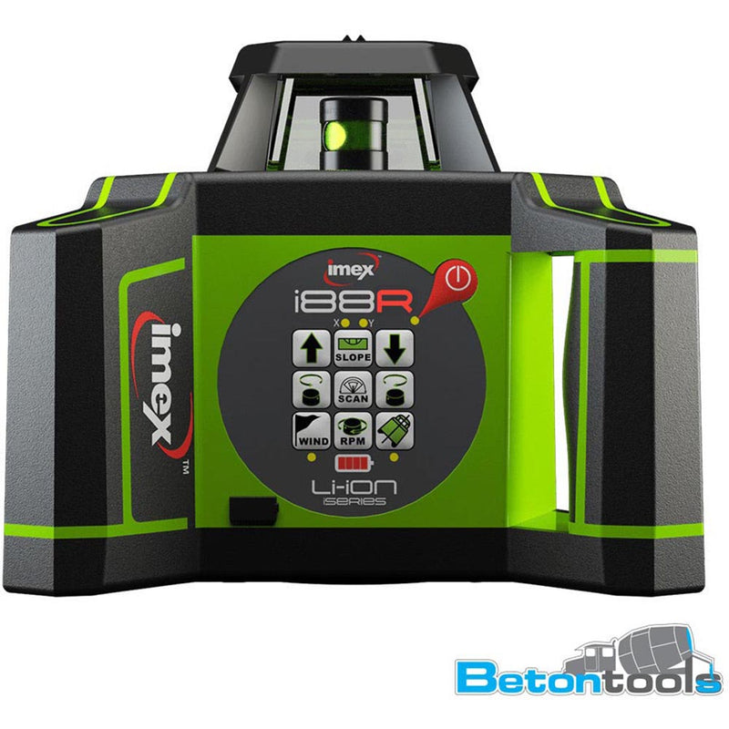 Imex i88R Red Beam Rotating Laser - LRX10 Receiver - 012-I88R - Betontools Australia