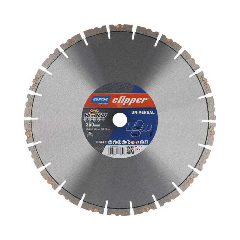 Norton Clipper Silent Brick & Block Diamond Blade 350mm (70184602811) – Norton Clipper