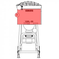SoRoTo Mixer drum incl. Mixer gate, complete set 100.003
