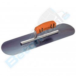 Kraft 14" x 3" Blue Steel Pool Trowel with a ProForm Handle on a Short Shank CF272BPF