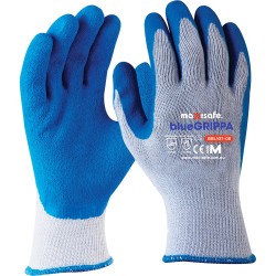 Maxisafe Blue Grippa Latex Large Blue Glove GBL107-09