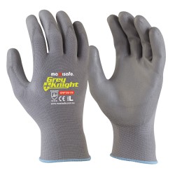 Maxisafe ‘Grey Knight’ PU Coated Xsmall Red Glove GNP136-06