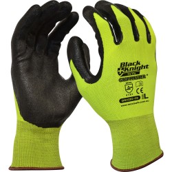 Maxisafe Black Knight Gripmaster HiVis Medium Green Glove GNH292-08