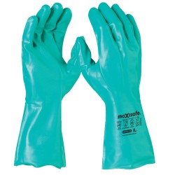 Maxisafe Green Nitrile Chemical 33cm Small Glove GNF127-07