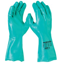 Maxisafe Green Nitrile Chemical 33cm Large Glove GNF127-09