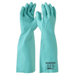 Maxisafe Green Nitrile Chemical 45cm Large Glove GNU128-09