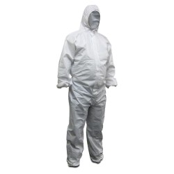 Maxisafe ‘Chemguard’ SMS Disposable White Large Coverall COC621-L