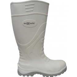 Maxisafe MaxiLite ‘Lightening’ White Polyurethane Gumboot FWS805-4