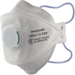 Maxisafe P2 Valved ‘3-Panel’ Flatfold Respirator 20 Pack RES510