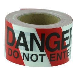 Maxisafe DANGER DO NOT ENTER Black on Red/White tape BRD714
