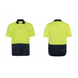 Maxisafe Yellow Navy Short Sleeve Large Polo Shirt CPY966-L