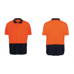 Maxisafe Orange Navy Short Sleeve Small Polo Shirt CPO967-S