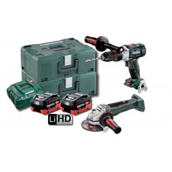 Metabo 2 PCE LiHD Impact Drill Grinder Combo Kit AU68902155 - SB WB BL M HD 5.5