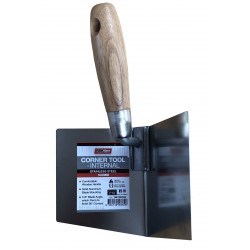 TradeMark Corner Tool 100mm Stainless Steel Wooden Handle TMCTWH100