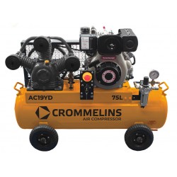 Crommelins 75L Air Compressor Diesel Electric Start AC19YDE