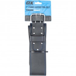 OX Trade Black Leather Belt - 3" OX-T265803