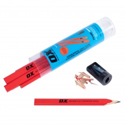 OX Trade Medium Red Carpenters Pencils - 72 pack