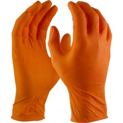 Maxisafe Shield Heavy Duty Nitrile with Diamond Grip Large Orange Glove GNO208-L