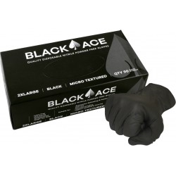 Maxisafe Black Ace Disposable Nitrile Medium Gloves GNB205-M