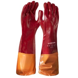 Maxisafe Red PVC Glove, 60cm Shoulder Length GPR230