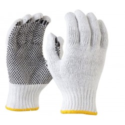 Maxisafe Knitted poly/cotton Polka Dot palm Ladies Gloves GKP104-S