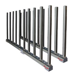 Abaco Machines Glass Rack 3m with Rubber Lining RSR-10R