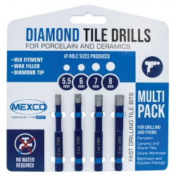 Mexco TDXCEL Range Professional Ultra Hard Material Drill Bits - 4 Pack - A10VBDPACK
