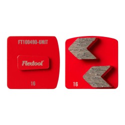 Flextool Thin Coatings (Paint, Sealant) Red BladeTec Easy Lock Grinding Shoes - FT100490-UNIT