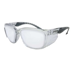 Maxisafe Rayzr Safety Glasses with microfibre bag - Clear Frame with Clear Lens - ERZ383