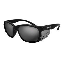 Maxisafe Rayzr Safety Glasses with microfibre bag - Black Frame with Smoke Lens - ERZ396